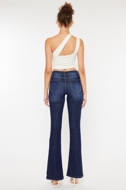 Mid-Rise Flare Denim