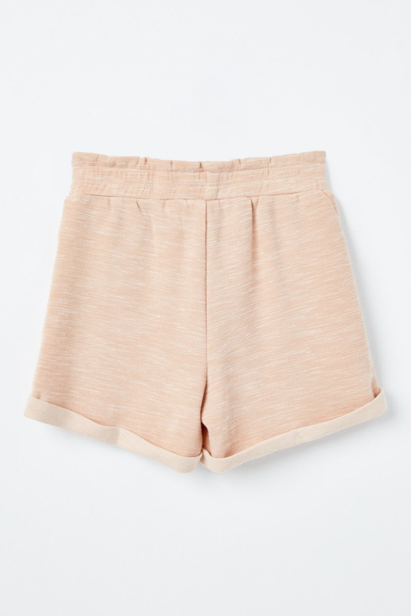 Heathered Roll-Cuff Shorts