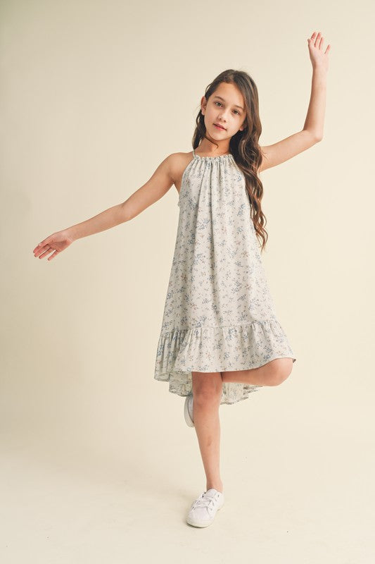 Flounce Halter Dress