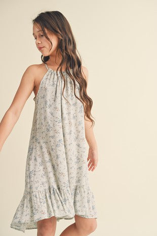 Flounce Halter Dress