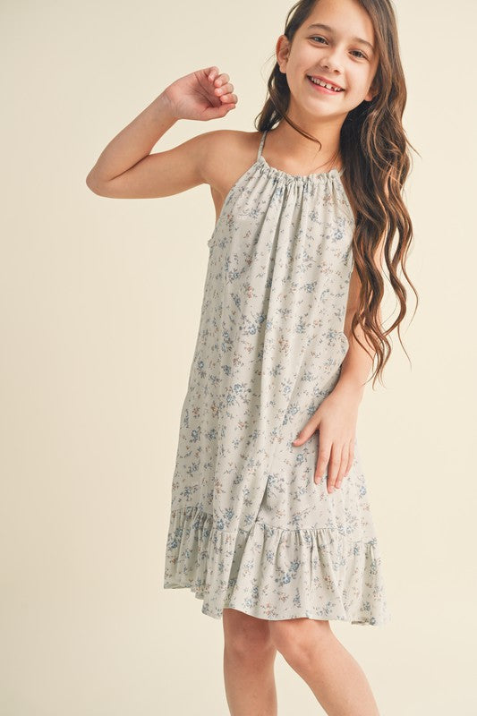 Flounce Halter Dress