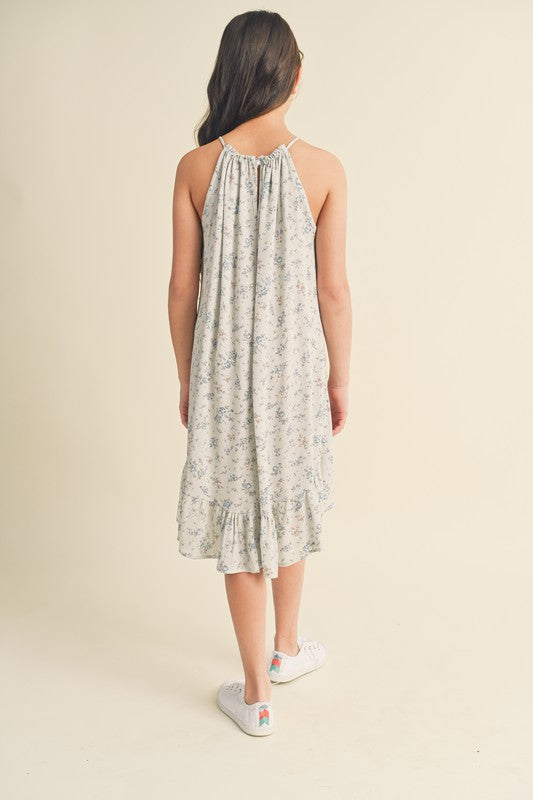 Flounce Halter Dress