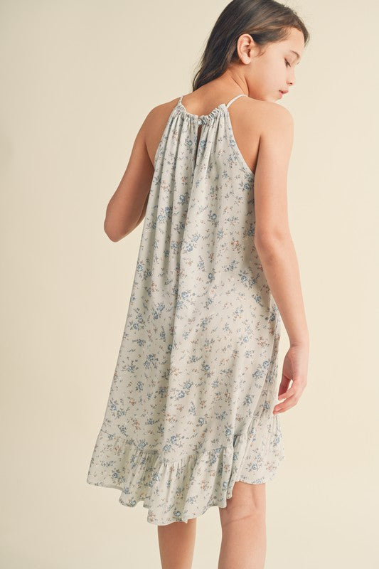 Flounce Halter Dress