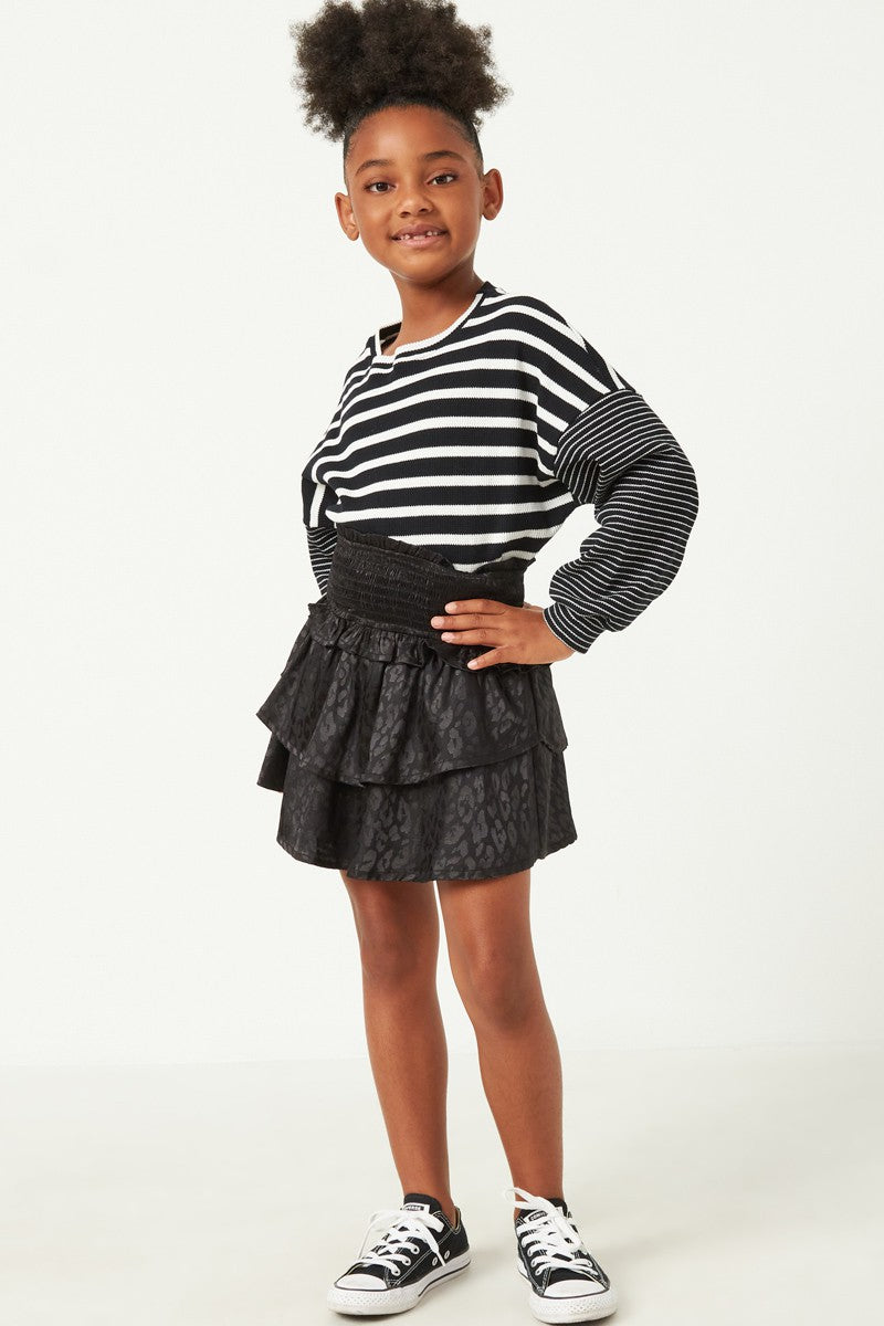 Contrast Stripe Sleeve Top