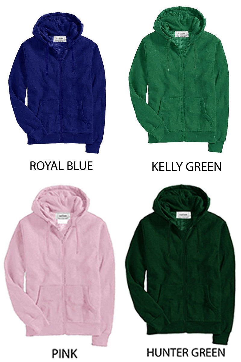 Basic Fleece Zip-Up Hoodie