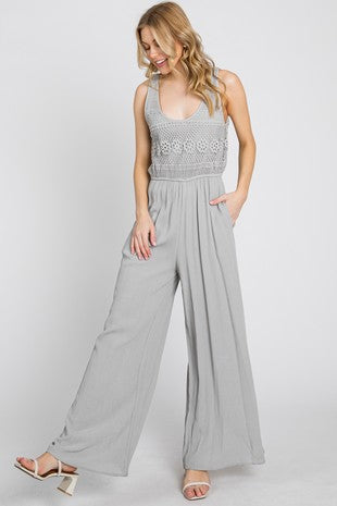 Crochet Wide Jumpsuit