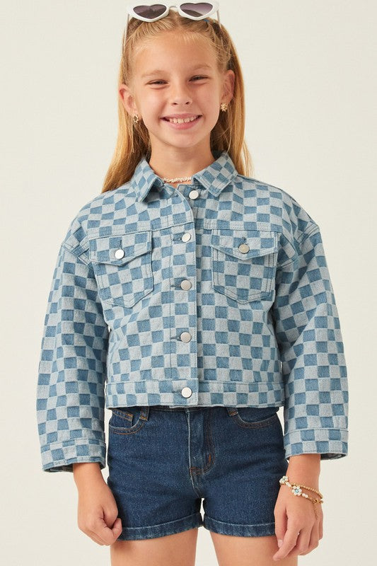 Checker Denim Jacket