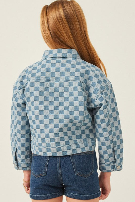 Checker Denim Jacket