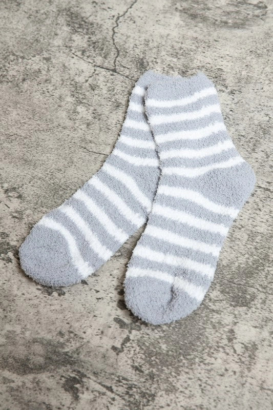 Warm Coral Stripe Socks