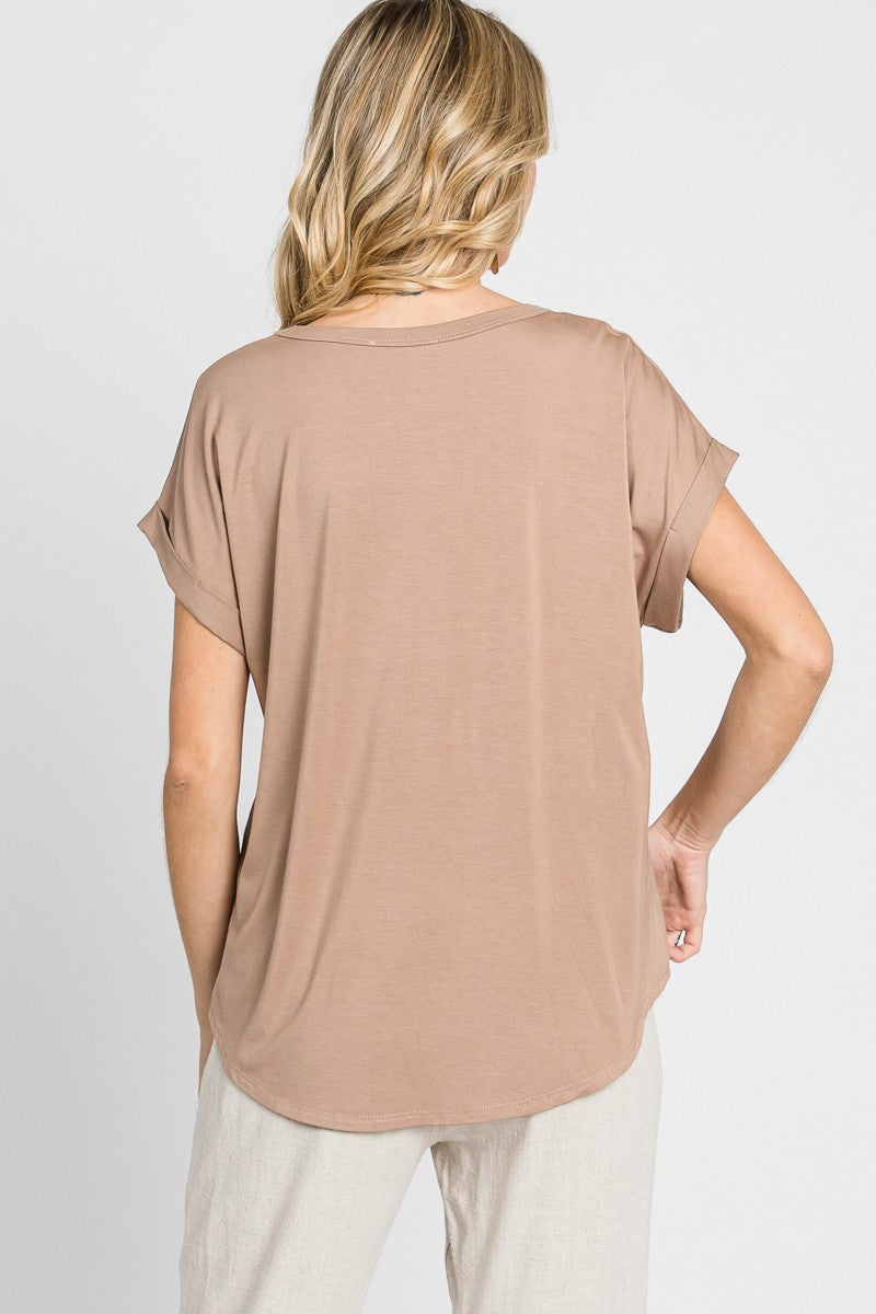Rayon Crew Neck Top