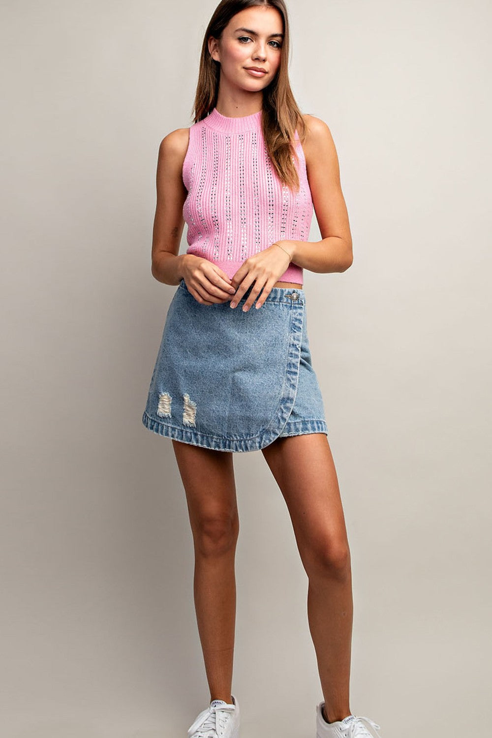 Jewel Crochet Knit Tank