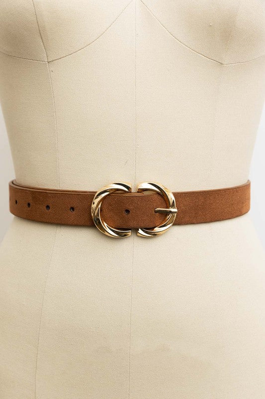 Double C Suede Belt
