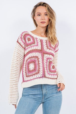 Colorblock Knit Pullover