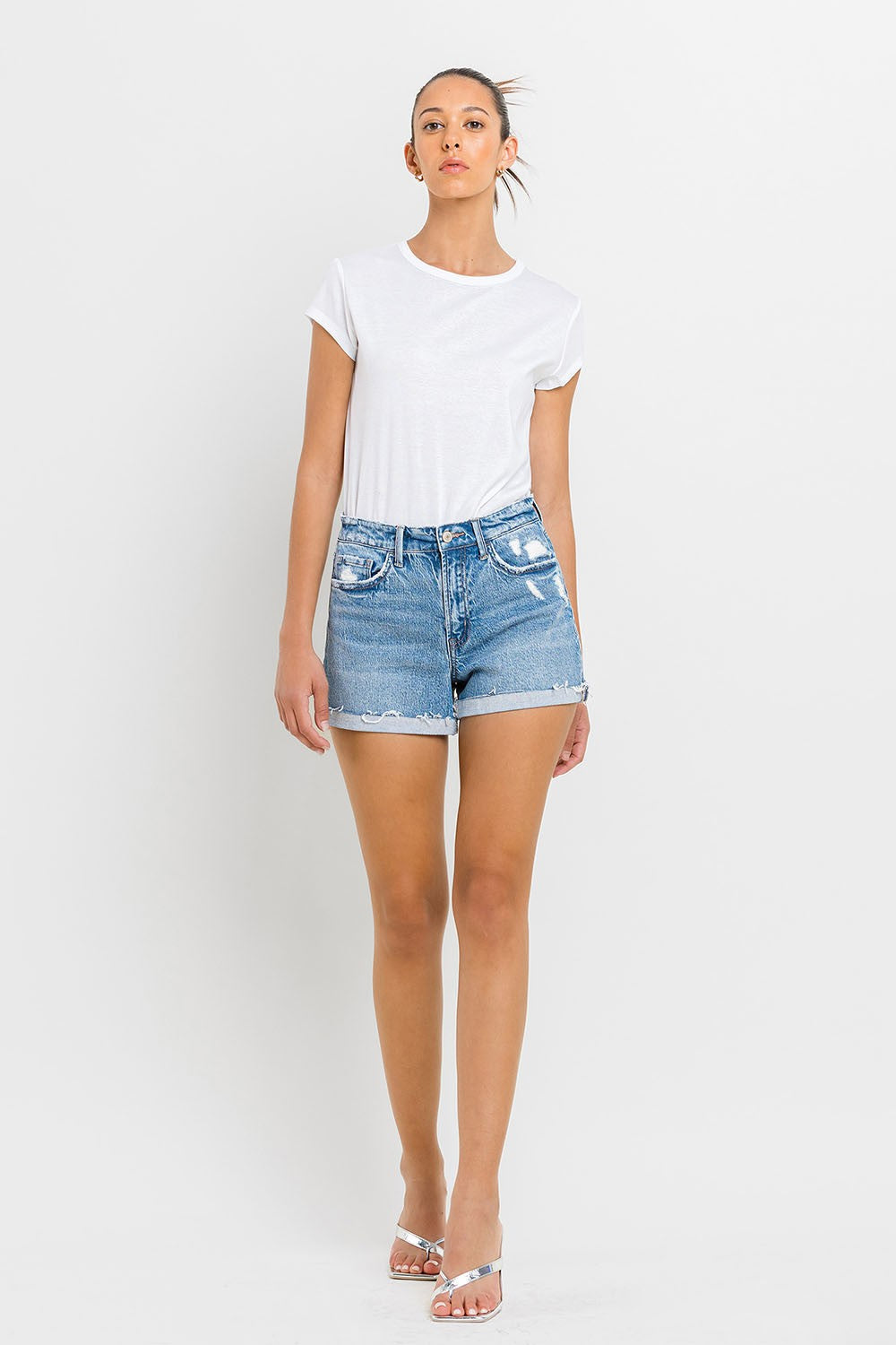 Cuffed A-Line Shorts