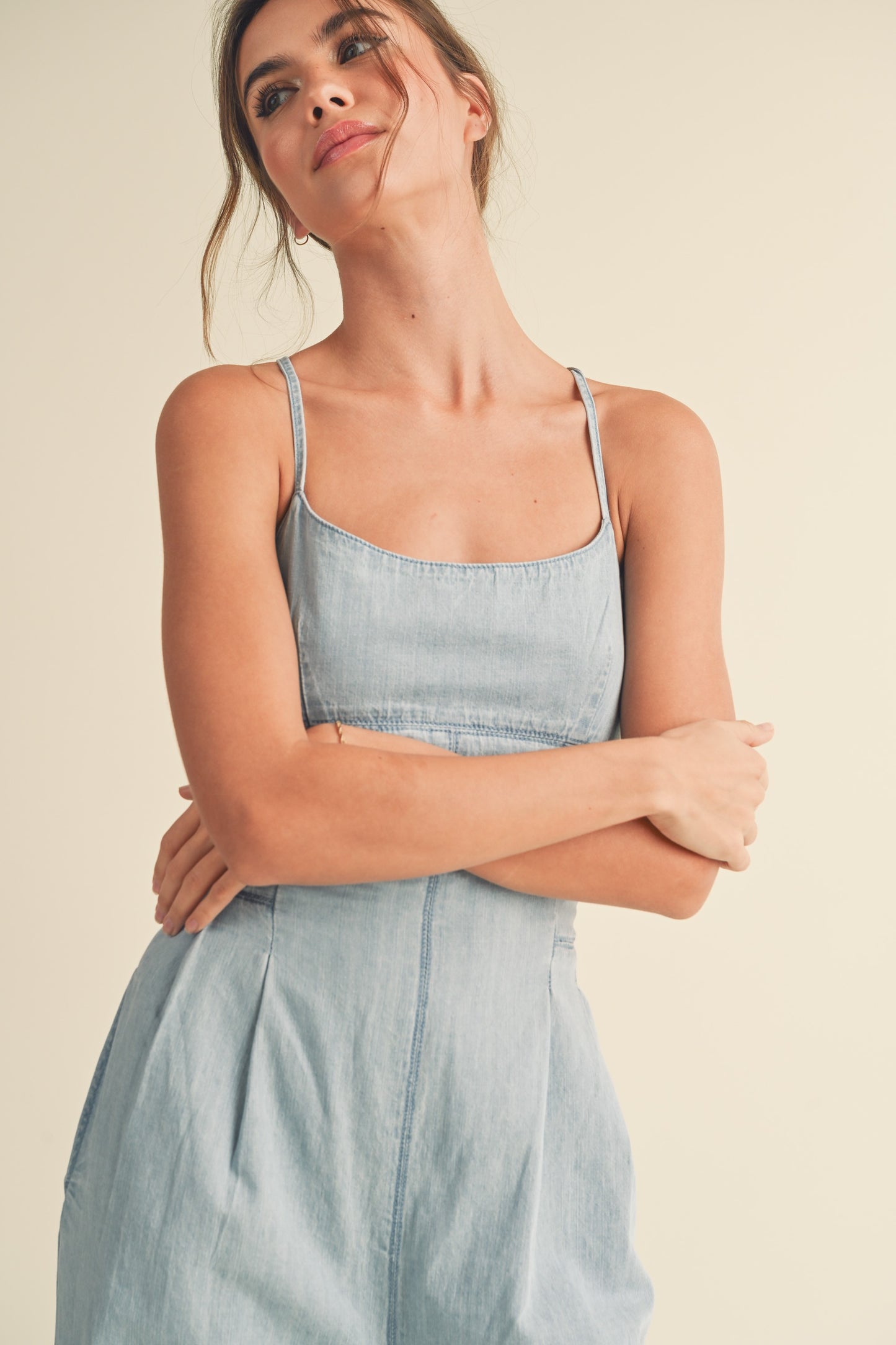 Wash. Denim Jumpsuit