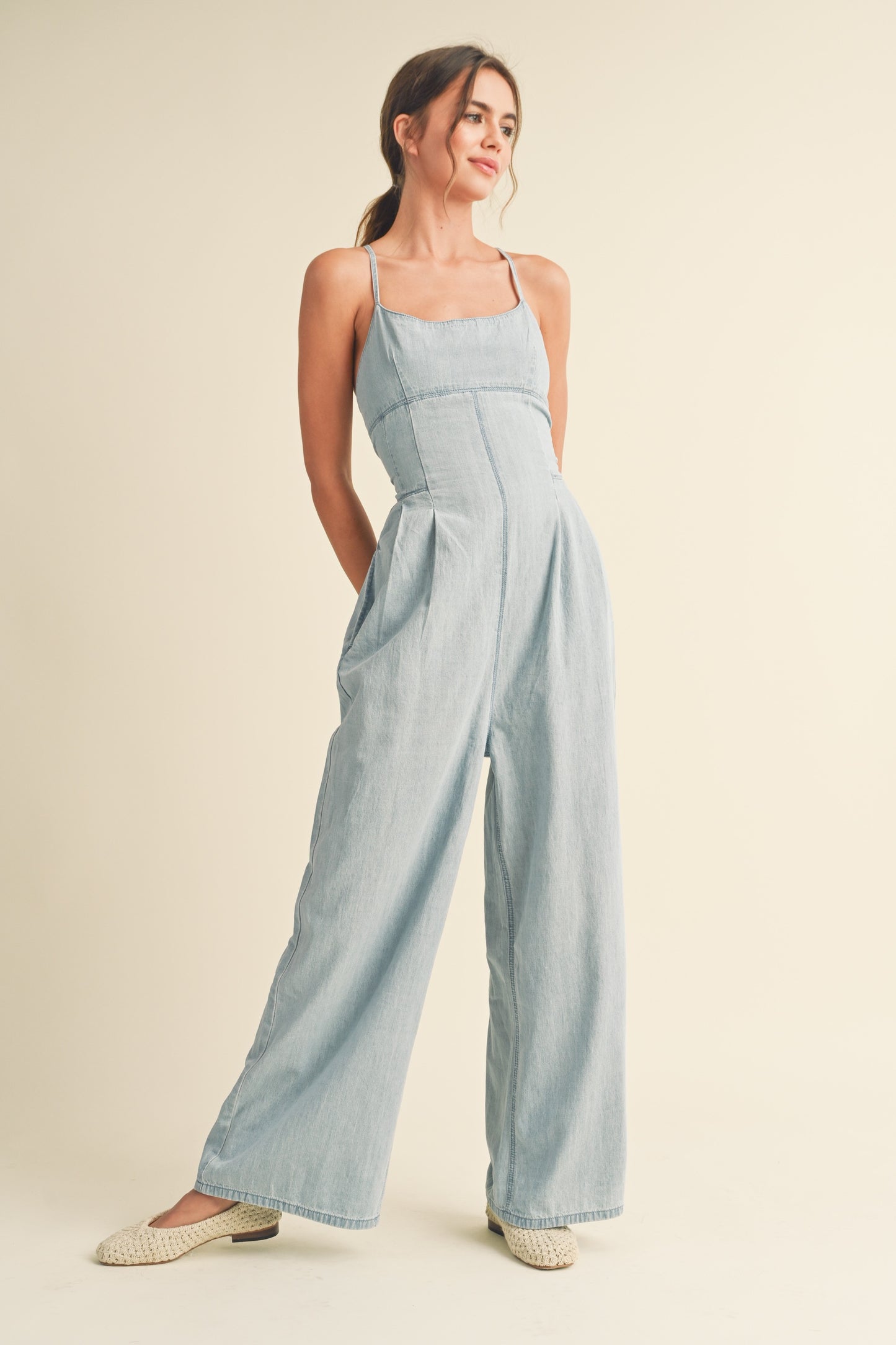 Wash. Denim Jumpsuit