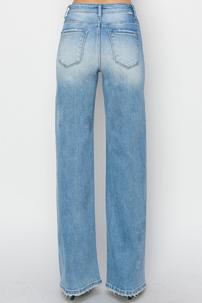 High-Rise Straight Jeans