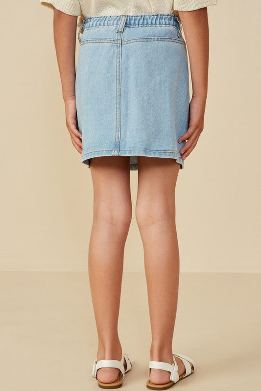 Washed Denim Skirt