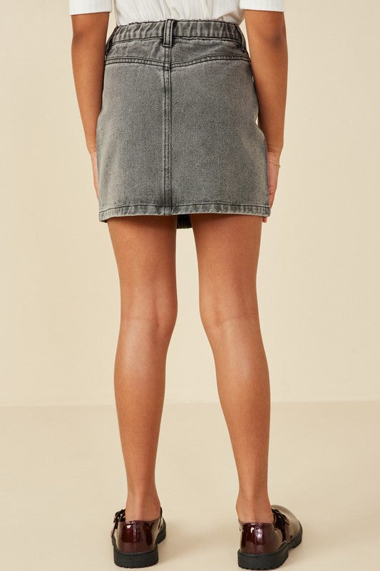 Washed Denim Skirt