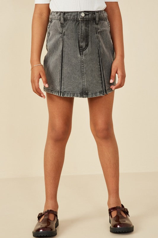 Washed Denim Skirt