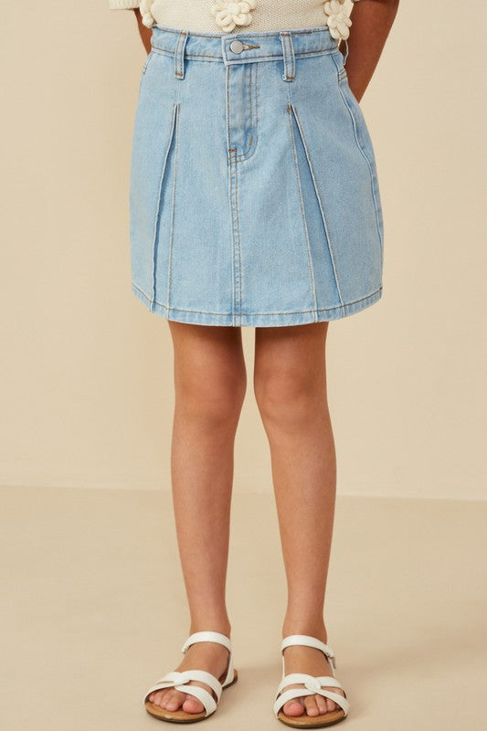 Washed Denim Skirt