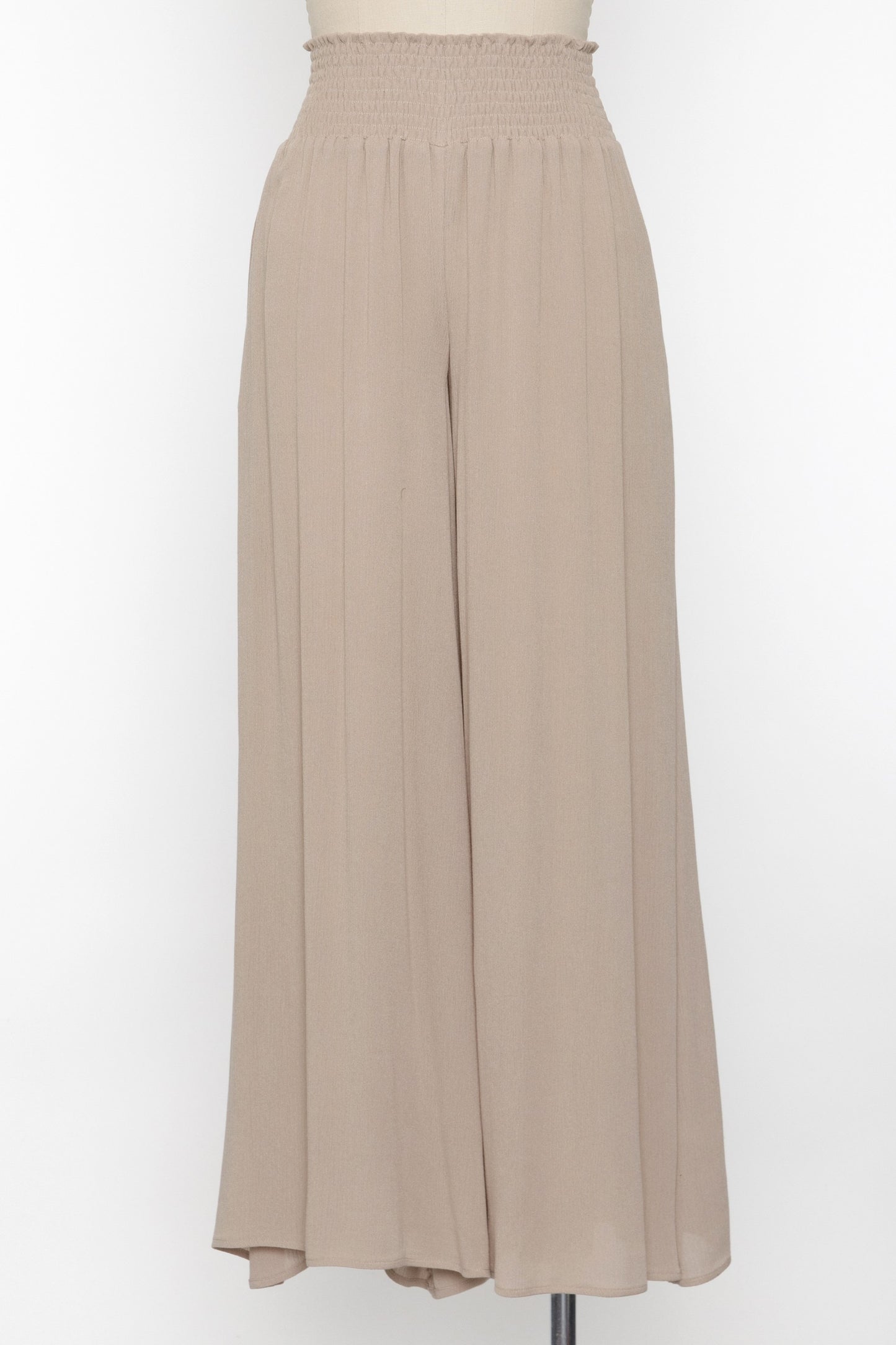 Smocked Wide Leg Pants