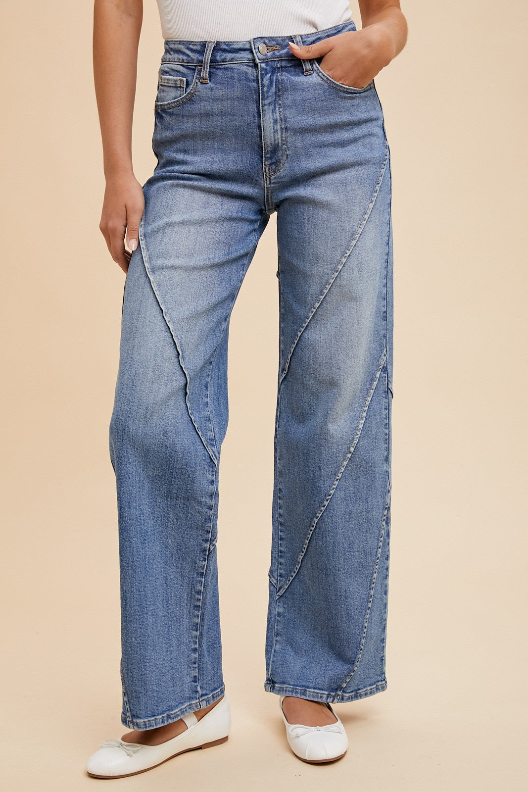 Decorative Seam Jeans