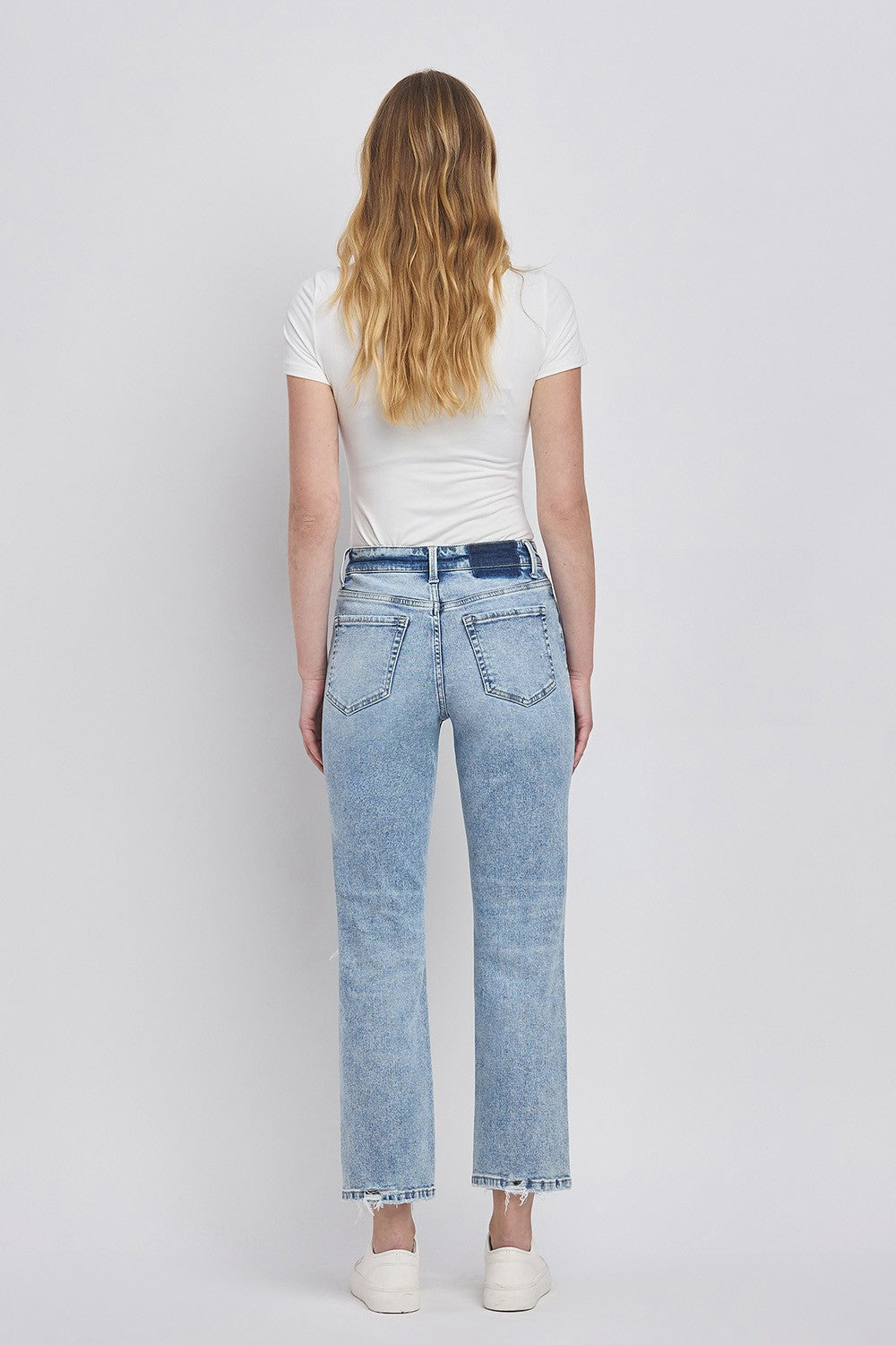 Distressed Straight Jeans