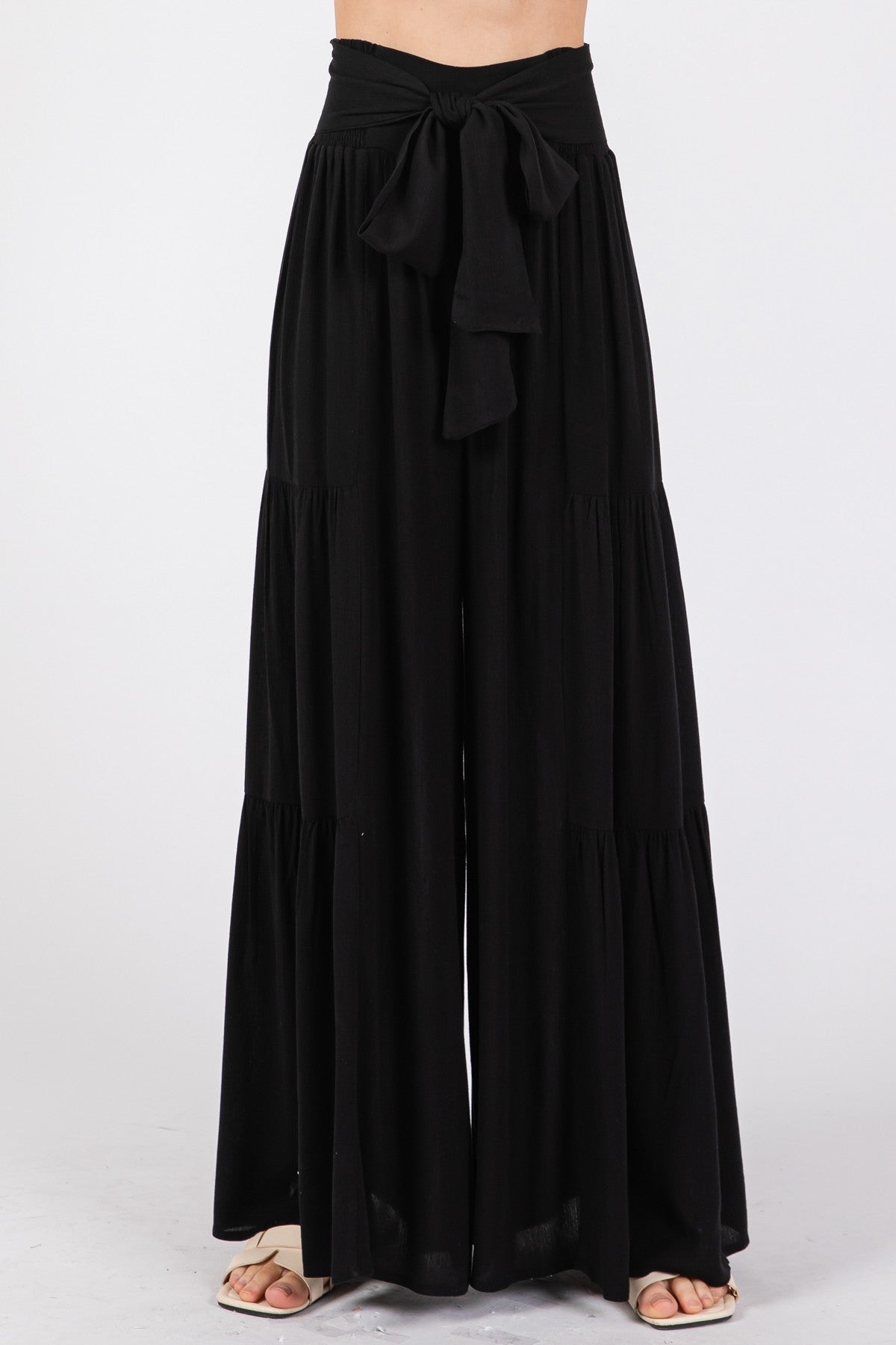 Woven Solid Hemming Pants