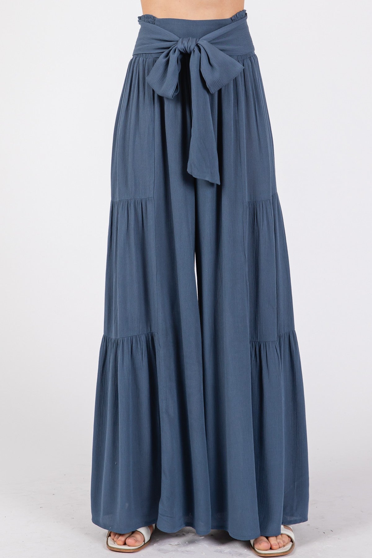 Woven Solid Hemming Pants