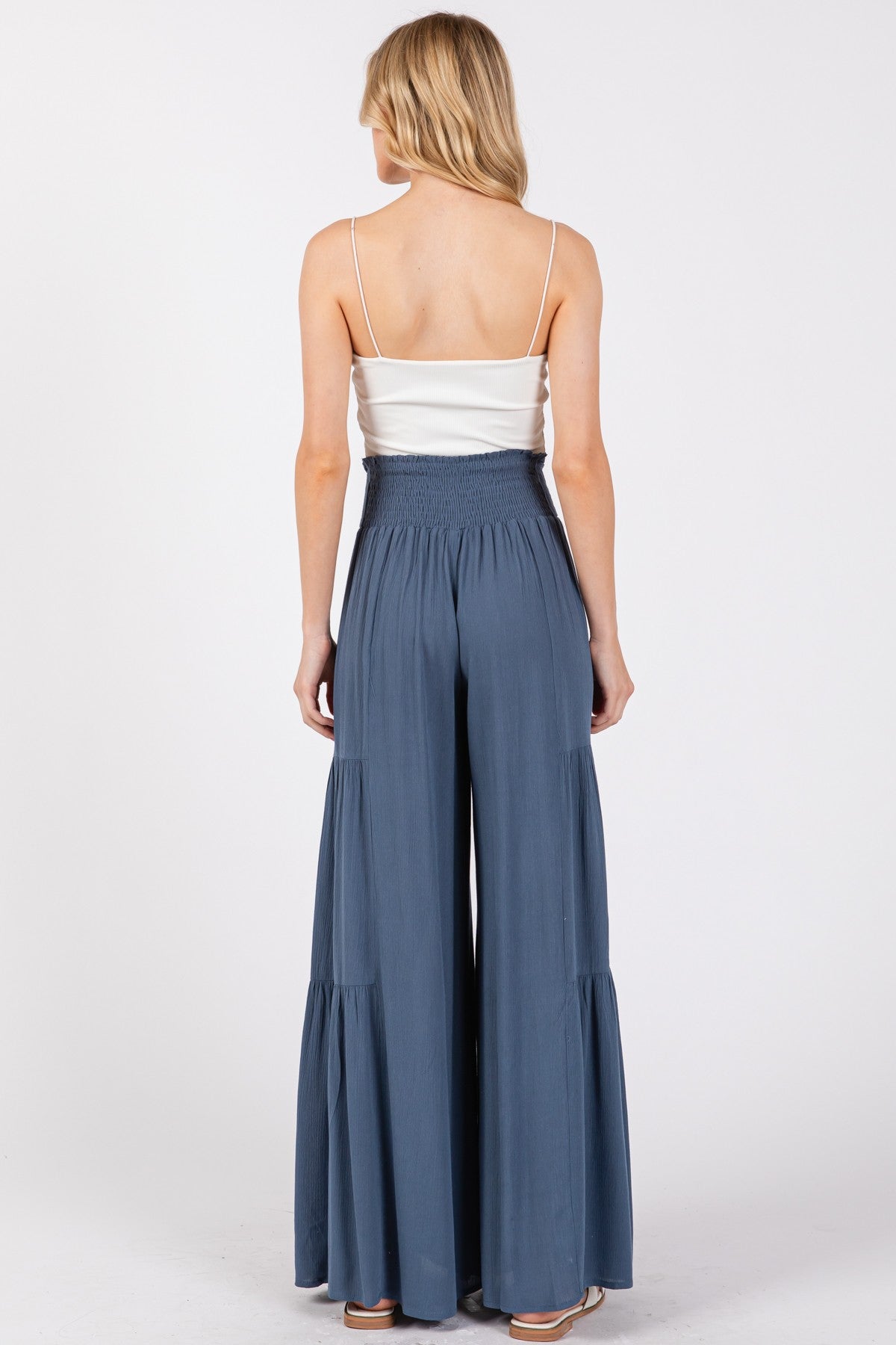 Woven Solid Hemming Pants