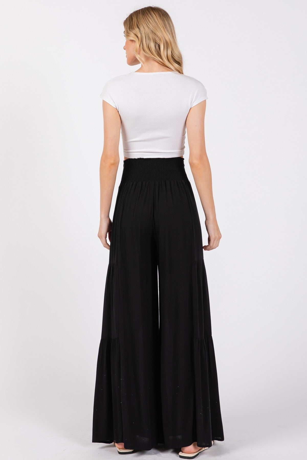 Woven Solid Hemming Pants