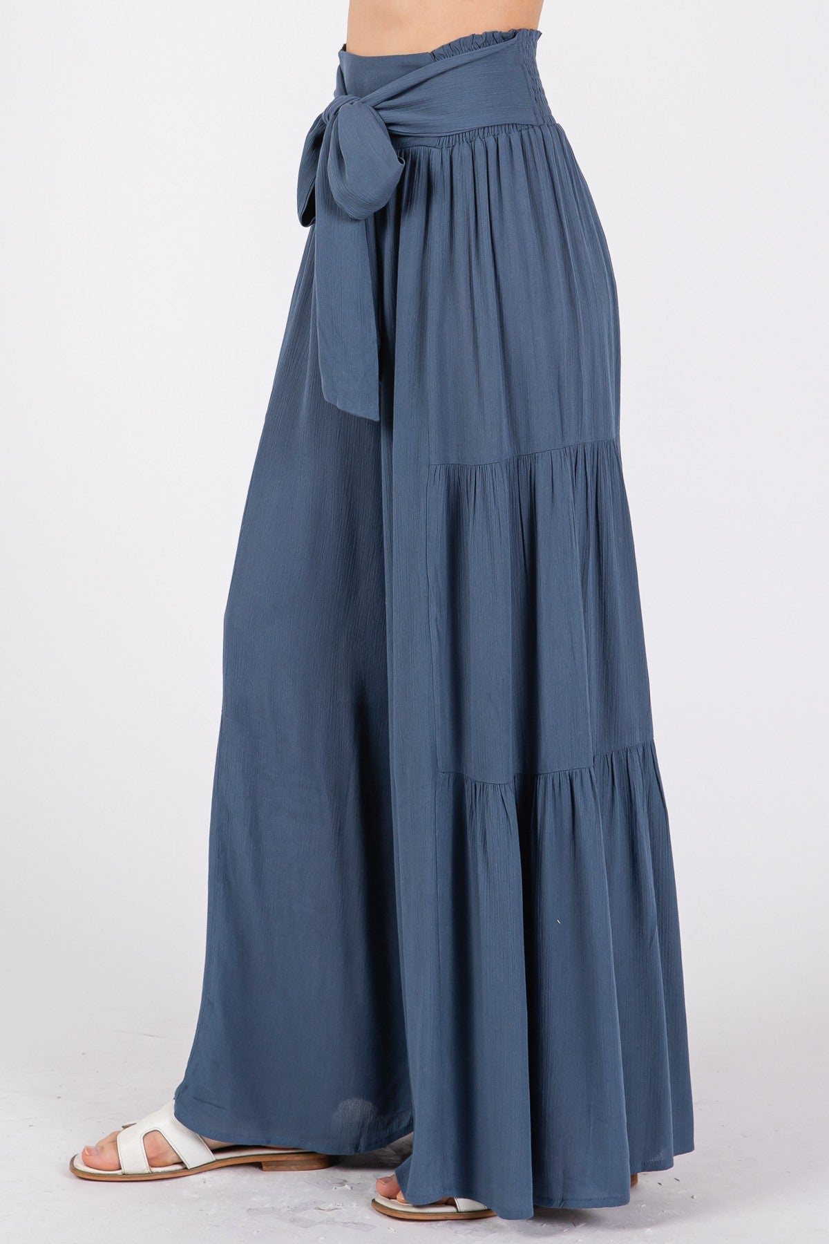 Woven Solid Hemming Pants