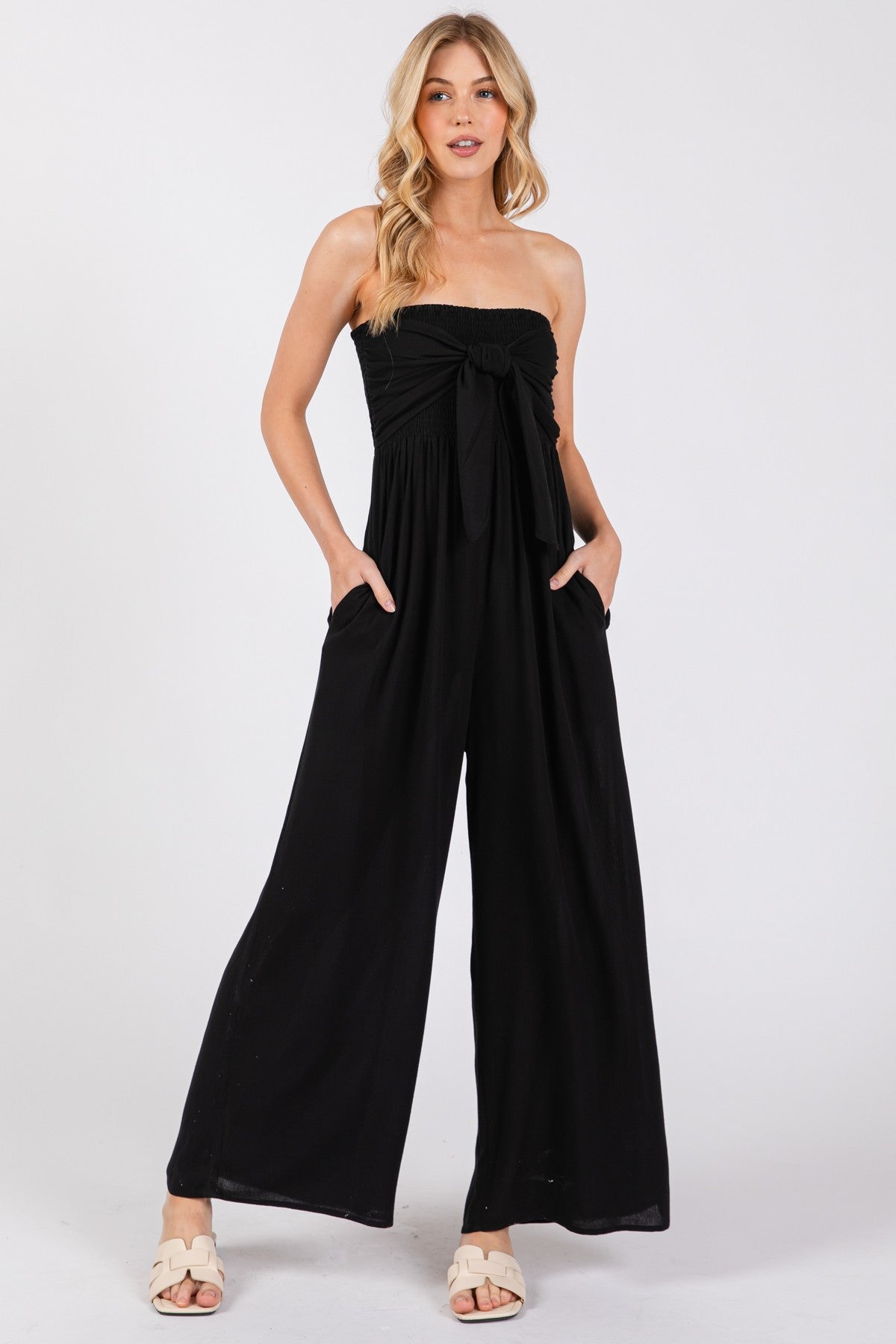 Front Tie Tanktop Jumpsuit