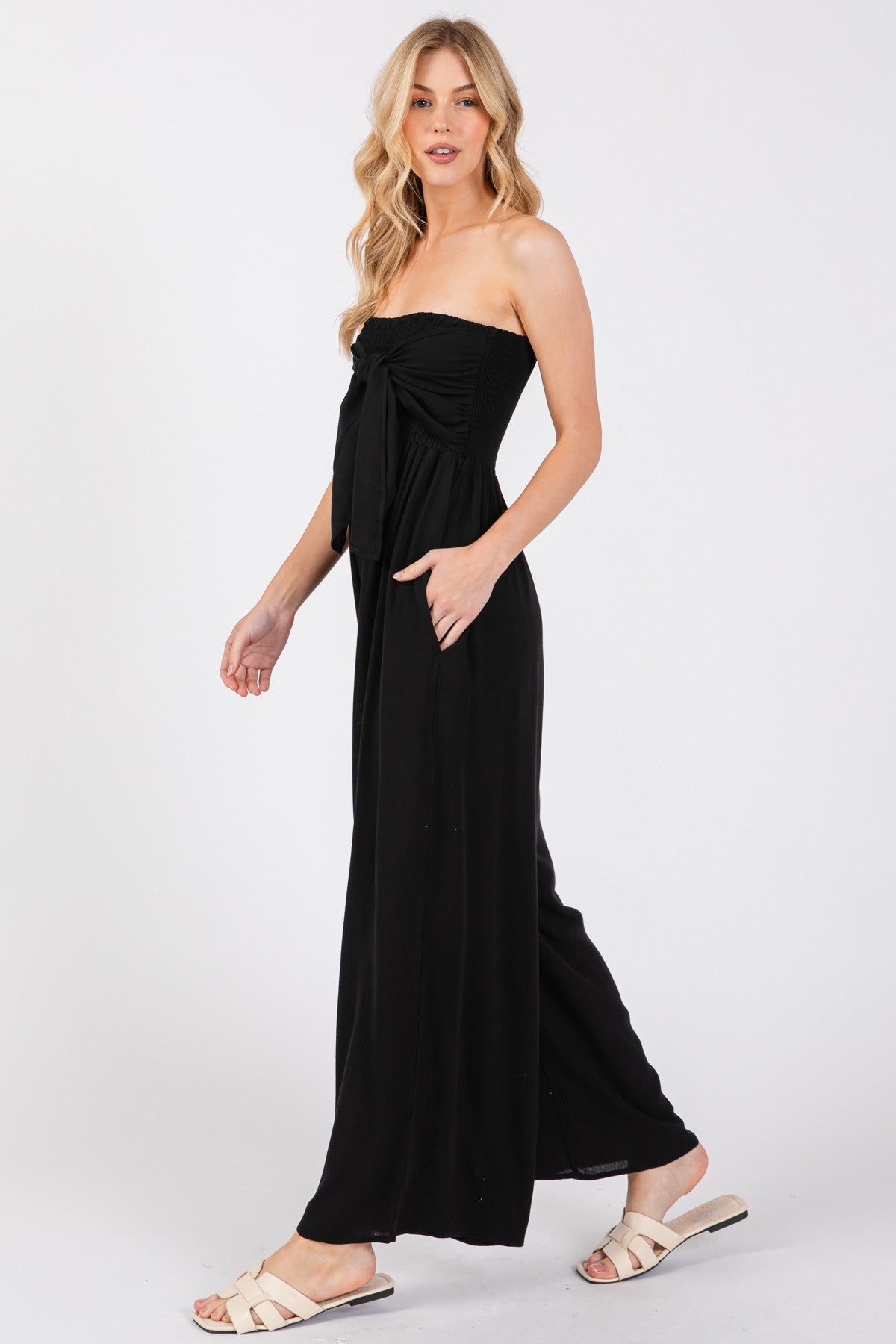 Front Tie Tanktop Jumpsuit