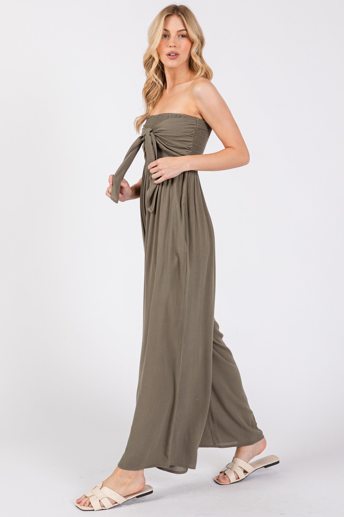 Front Tie Tanktop Jumpsuit