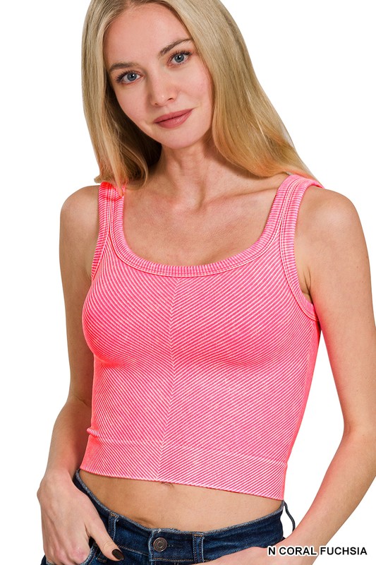Ribbed Washed Tank Top