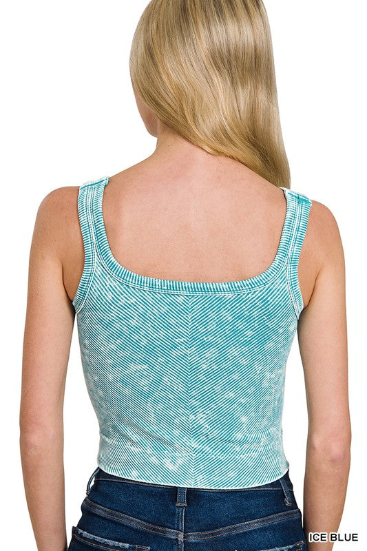 Ribbed Washed Tank Top
