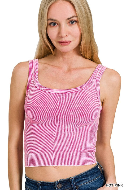 Ribbed Washed Tank Top
