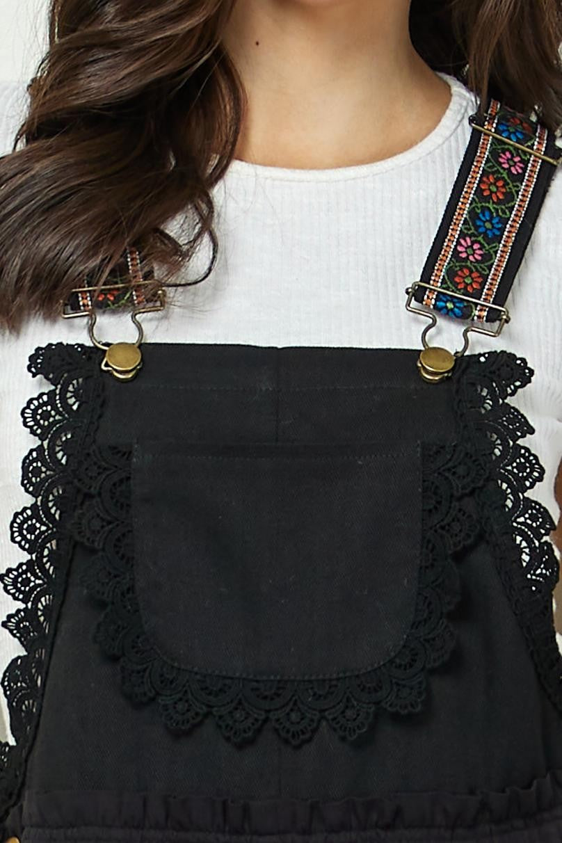 Boho Tiered Woven Overalls