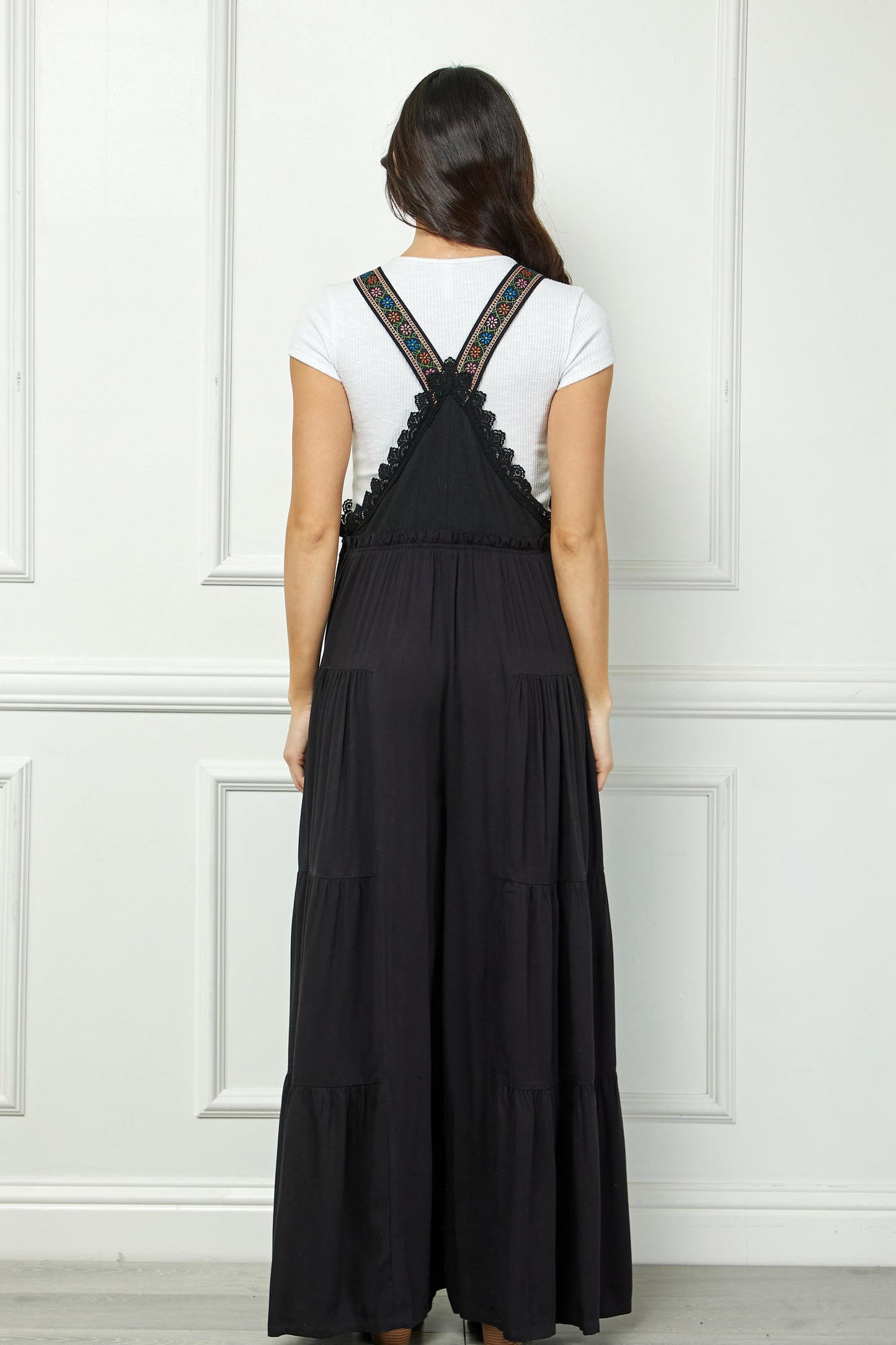 Boho Tiered Woven Overalls