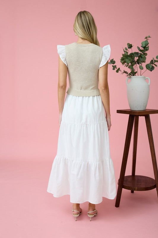 Mixed Media Sweater Dress