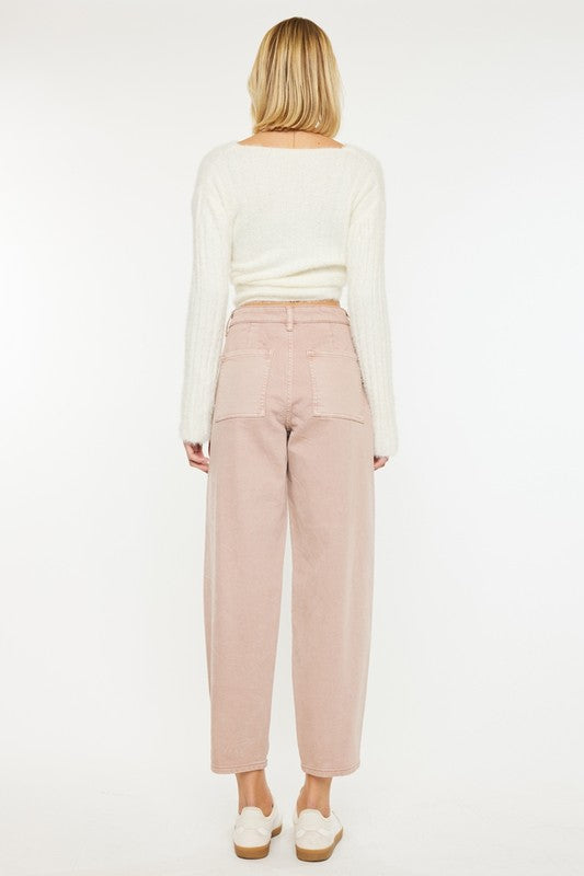 High Rise Barrel Jeans