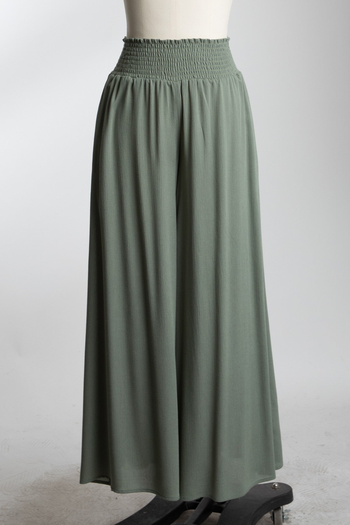 Smocked Wide Leg Pants