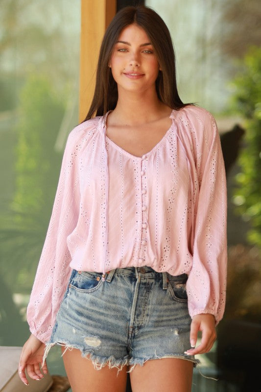 Button Front Blouse