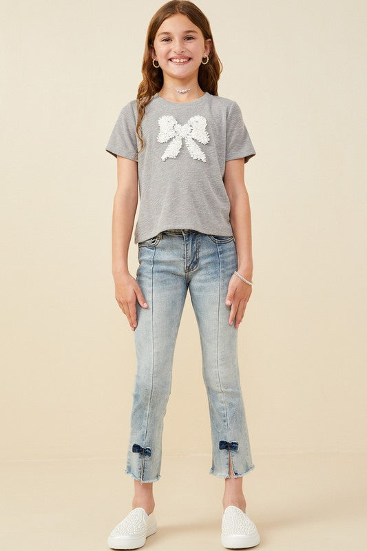 Pearl Bow Knit Shirt