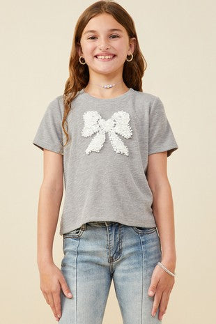 Pearl Bow Knit Shirt