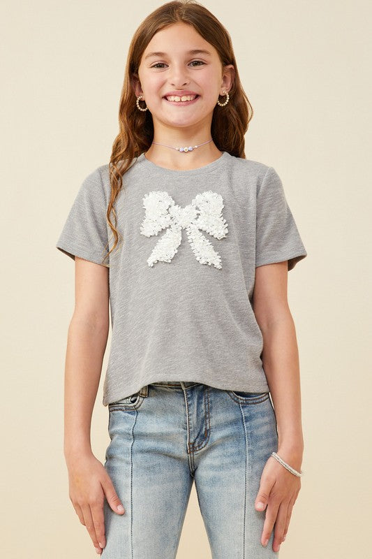 Pearl Bow Knit Shirt