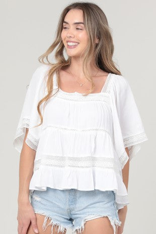 Lace Neck Blouse