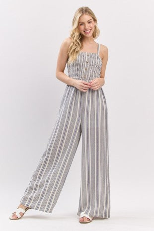 Striped Leg Jumpsuit